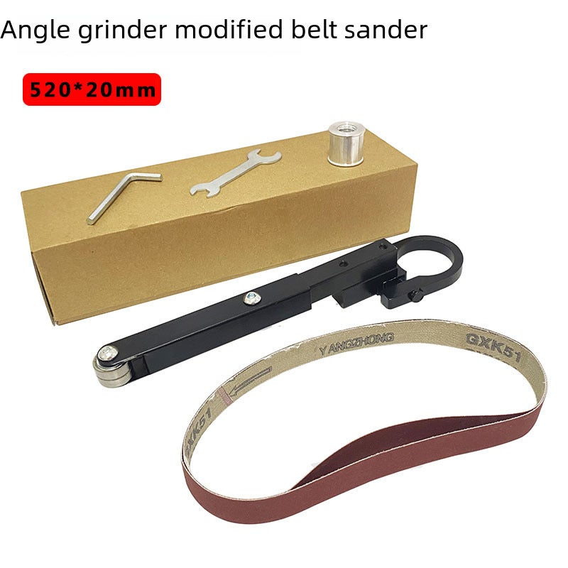 100-type angle grinder modified belt sander woodworking belt sander 125-type angle grinder modified mini belt sander(M10/M14 angle grinder general-purpose Belt Sander A) - Image 2
