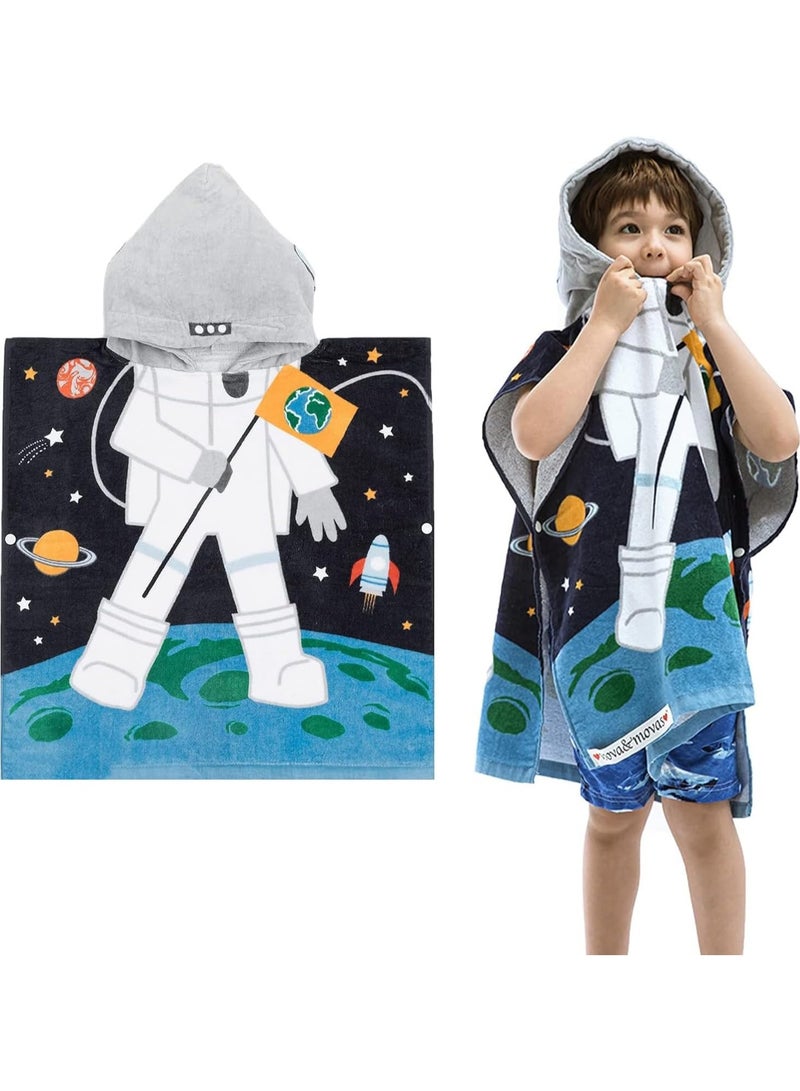 عام منشفة حمام للأطفال بغطاء رأس (2-6 سنوات)، ماصة للغاية، منشفة حمام للفتيان والفتيات، مثالية للاستحمام في الصيف، والبركة، والسباحة، والشاطئ. - Image 1