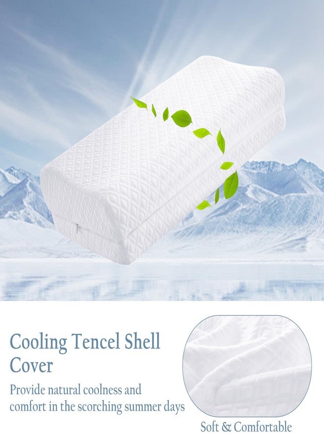 Luxe Linen Tencel Cervical Neck Pillow for Sleeping, 3-Layer Adjustable Memory Foam Pillows, Side Sleeper Pillow for Neck Shoulder Pain Relief, Cooling Ergonomic Contour Bed Pillows - Image 4