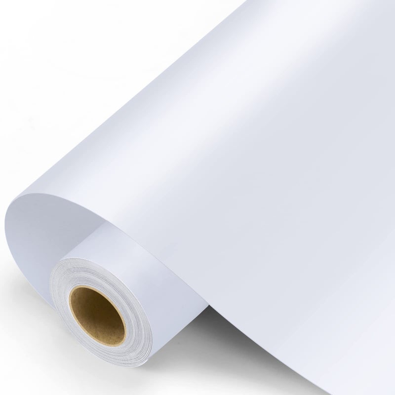 Sooez White Permanent Vinyl - Matte White Adhesive Vinyl Roll for All Cutting Machine, Permanent Outdoor 12" x11FT for Decor Sticker, Car Decal, Scrapbooking, Signs, Matte & Waterproof - Image 1