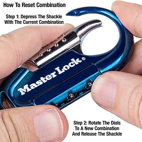 Master Lock 1548DCM Backpack Lock, Set Your Own Combination Lock, Colors May Vary - Image 5