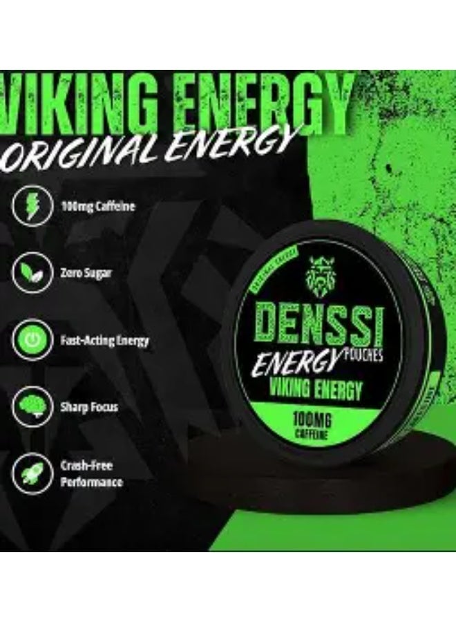 Energy Nicotine Pouch For Quitting Smoking and Tobacco, Viking Energy, 100mg, 20 Sachets