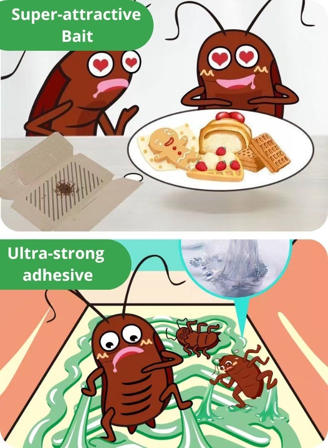 مجموعة من 10 قطع من الطعم والفخاخ القاتلة للصراصير من فيكسيميند - للتحكم في انتشار الصراصير في الاماكن المغلقة، صديقة للبيئة، امنة للاطفال والحيوانات الاليفة، مصائد نزل للصراصير تدوم طويلا - Image 2
