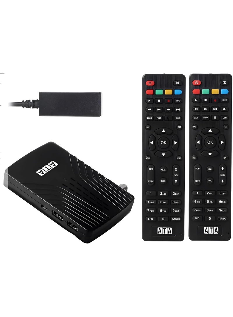 اي تي اي ريسيفر ستالايت صغير عالي الدقة HD من ايه تي ايه، أبيض - 24SFN-B - Image 1