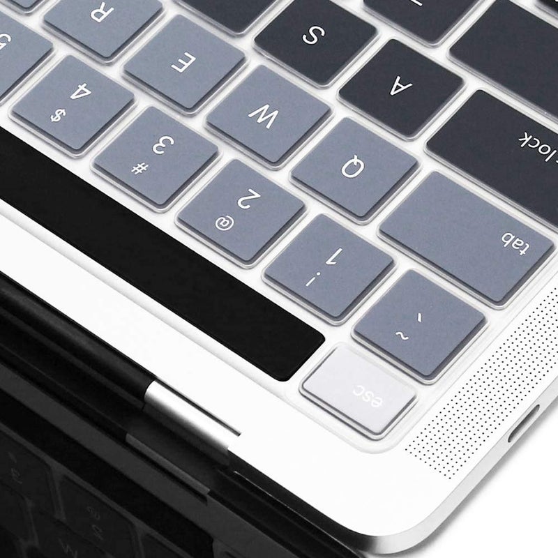 Oaky غطاء حماية لوحة المفاتيح متوافق مع ماك بوك برو 16 بوصة 2019-2020 إصدار نموذج A2141 غطاء سيليكون ناعم مقاوم للماء والغبار رقيق للغاية للوحة مفاتيح ماك بوك برو 16 بوصة - رمادي سيليكون - Image 3