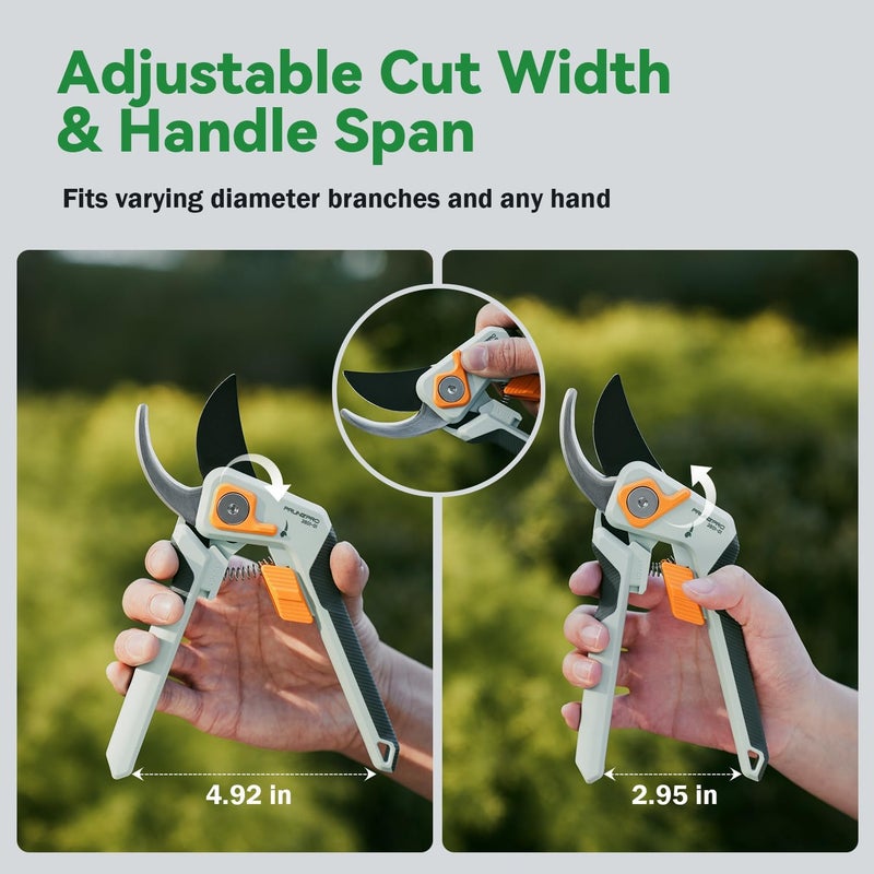 PrunePro Pruning Shears Set Professional Hand Scissors Sharp Stainless Steel Blade Garden Shears Plant Flower Secateurs - Image 4
