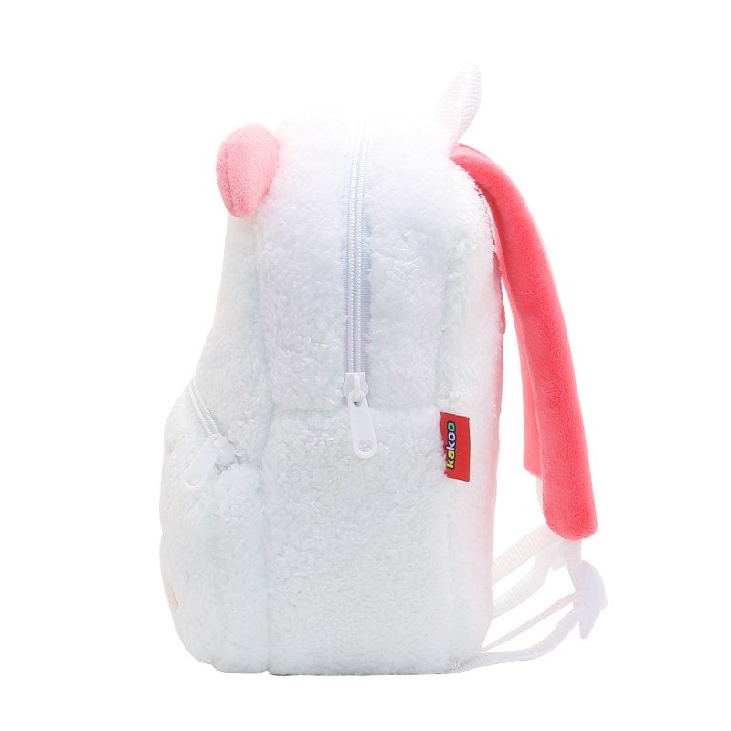 Plush Kids Backpack, Lamb Animal Design, Soft Lightweight School Bag for Toddlers and Preschool Kids - Image 4