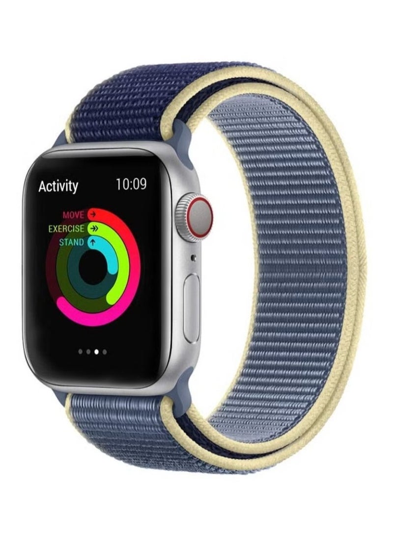 "Enhance Your Apple Watch Series SE/6/5/4/3/2/1 with Style: Smart Nylon Nato Band - Compatible with 42/44 mm Watches"  - Image 1