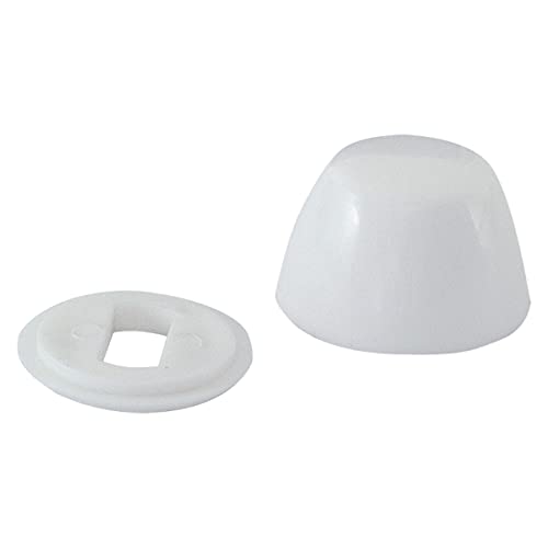 EZ-FLO 40035 Round Toilet Bowl Bolt Cap with Washer, White - Image 1