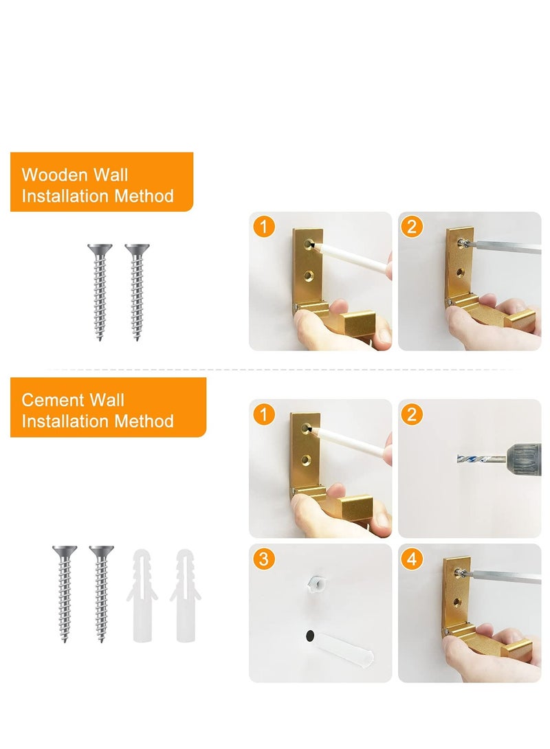 5 Pcs Folding Coat Hooks Wall Hooks for Hanging Coat Towel Hooks Hardware Heavy Duty Aluminum Alloy Headphone Holder Hooks No Rust Wall Mounted Bags Fitness Equipment - Image 5