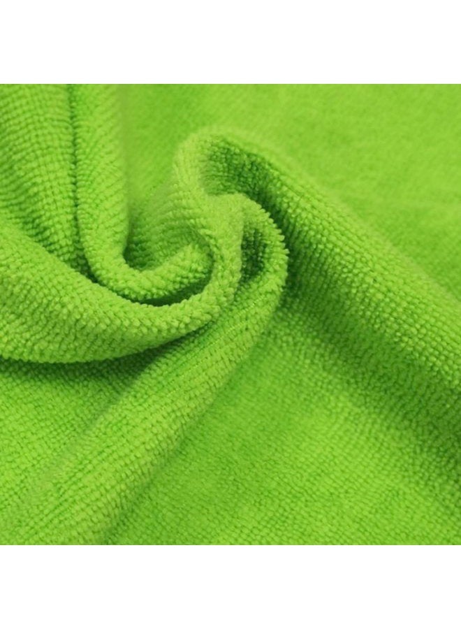 Polyte Microfiber Cleaning Cloth Ultrasonic Cut Edgeless, 14 x 14 in (36 Pack, Blue,Green,Yellow) - Image 4