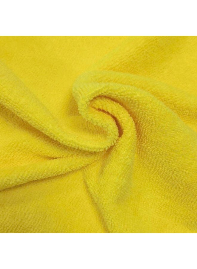 Polyte Microfiber Cleaning Cloth Ultrasonic Cut Edgeless, 14 x 14 in (36 Pack, Blue,Green,Yellow) - Image 5