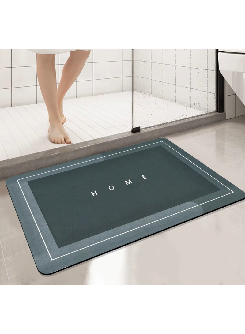 سجادة حمام، سجادة للحمام والمنزل فوم سريع الجفاف، سجادة باب مقاومة للماء للمنزل والمطبخ و الحمام بيضاوية التصميم (شكل عشؤائي) - Image 1