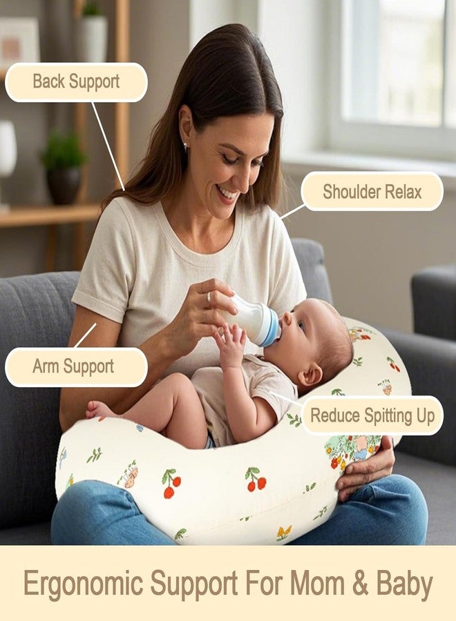 LittleDuds Baby Feeding Pillow for New Born Baby, Breastfeeding & Nursing Pillow with Removable Cover, Infant Support Cushion for 0–24 Months, Tummy Time Pillow | Cottage Care (Bunny) - Image 3
