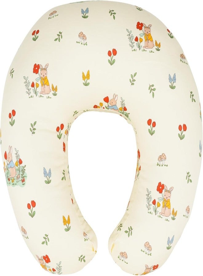 LittleDuds Baby Feeding Pillow for New Born Baby, Breastfeeding & Nursing Pillow with Removable Cover, Infant Support Cushion for 0–24 Months, Tummy Time Pillow | Cottage Care (Bunny) - Image 5