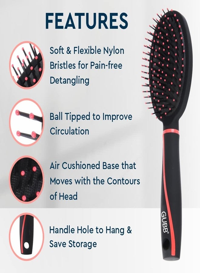 GUBB Oval Hair Brush For Women & Men - For Look & Feel, Long Lasting Curls/Waves, Durable & Sturdy - Perfect Tool For Efficient Blow Drying | Cushioned Hair Brush For Hair Styling - Vogue Range - Image 3