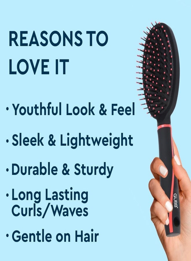 GUBB Oval Hair Brush For Women & Men - For Look & Feel, Long Lasting Curls/Waves, Durable & Sturdy - Perfect Tool For Efficient Blow Drying | Cushioned Hair Brush For Hair Styling - Vogue Range - Image 2