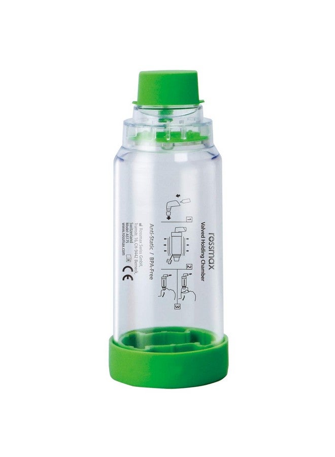 Rossmax Rossmax Valved Holding Chamber BPA-free for 5 years and Above Adults (Large ,Green)  - Image 1