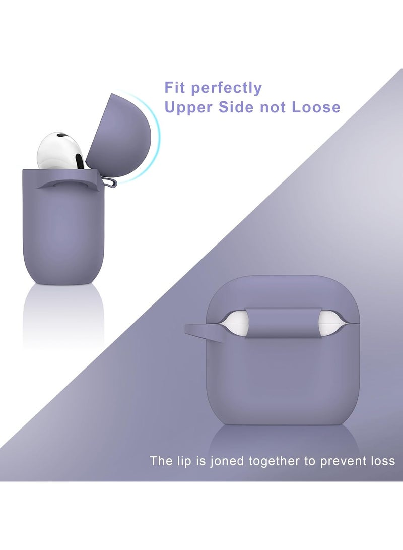 ACLIX Silicone Case For AirPods 4, Anti-Shock, Anti-Drop, Anti-Dust, Visible LED Light, Protective Cover with Keychain and Lanyard Compatible With AirPods 4th Generation 2024 (Lavender Purple) - Image 4