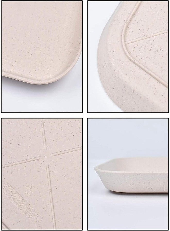 RoarCraft Wheat Straw Plates - 11 Inch Reusable Hard Dinner Plates Set of 3 - Unbreakable Microwave Safe Plates for Dessert, Camping, RV, Outdoors,Lunch,Kitchen Dishes(Nordic Pink, 29 CM, Set of 3) - Image 4
