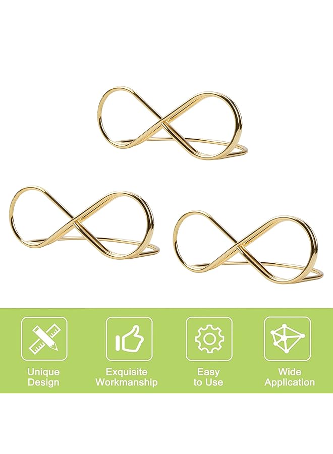 erorex Pictures Stand Clips 10Pcs Metal Table Card Holders Unique Gold Place Cards Clip Sturdy Photo Picture Cards Display Stand For Party Wedding Meeting Gold - Image 3