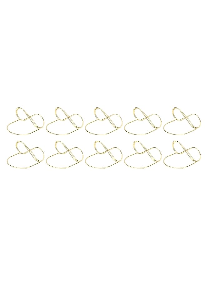 erorex Pictures Stand Clips 10Pcs Metal Table Card Holders Unique Gold Place Cards Clip Sturdy Photo Picture Cards Display Stand For Party Wedding Meeting Gold - Image 1