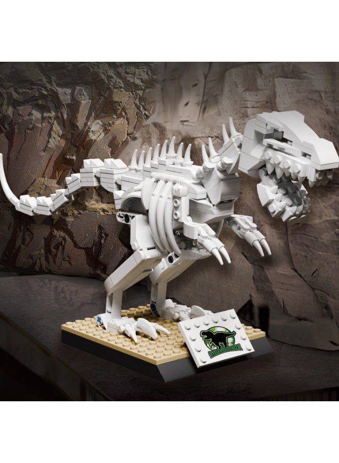 فتيرلي 328PCS ديناصور الهيكل العظمي كتل البناء مجموعة, ديناصور ميكانيكية لعبة مجموعة, كتل البناء للبالغين, المراهقين والأطفال, تيرانوسور ريكس نموذج هدية إبداعية - Image 4