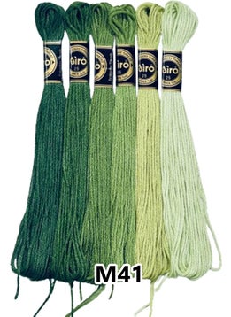 Airo Muline Etamine Cotton Embroidery Thread Thread 6 Piece Set 