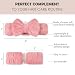 Ayesha Spa Headband and Wristband Set for Skincare Washing Face,Makeup Headband Wrist Cuffs for Preppy Skincare Women Girl (Pink set) - Image 3