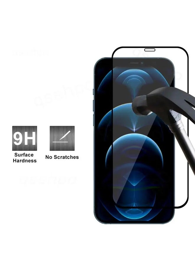 Generic - Pack Of 2 Screen Protector Designed For iPhone 12 Scratch Resistant 9H Hardness Tempered Glass Clear HD Clarity Edge to Edge Full Coverage Bubble Free Screen Protector For iPhone 12 - Image 1