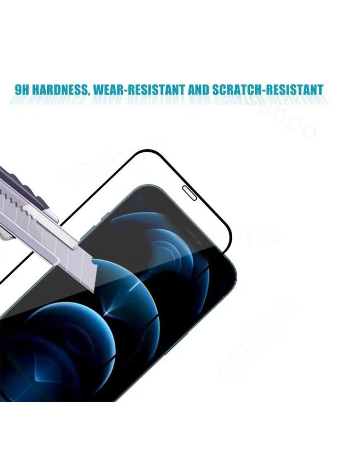 Generic - Pack Of 2 Screen Protector Designed For iPhone 12 Scratch Resistant 9H Hardness Tempered Glass Clear HD Clarity Edge to Edge Full Coverage Bubble Free Screen Protector For iPhone 12 - Image 1