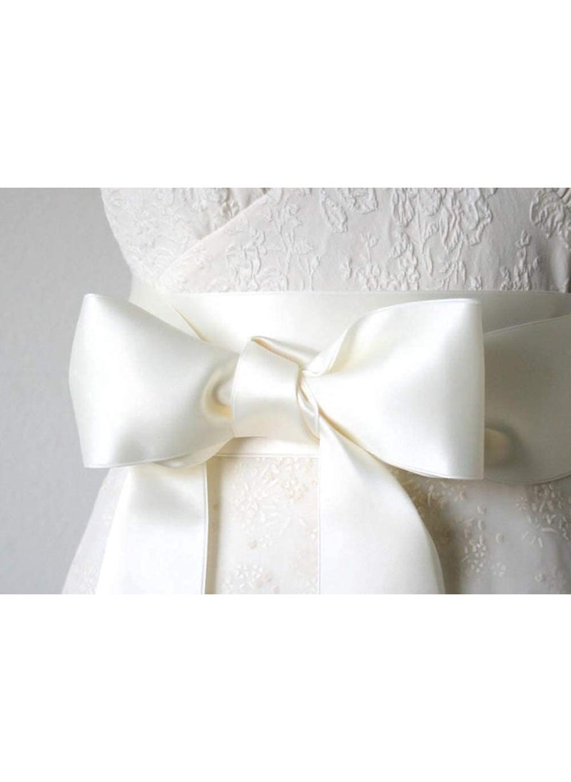 Dreamlover Dreamlover 1 inch White Double Faced Polyester Satin Ribbon for Decoration Party Gift Wrapping Birthday Hair Bows Clips Wedding Arts Crafts Projects Fabric Sewing, No Color Fading Ribbons (18 Meter)  - Image 4
