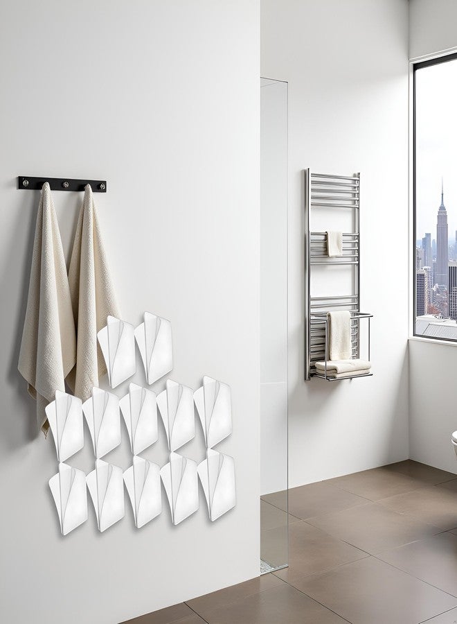 Jizlan 10Pcs Transparent Wall Mounted Replacement Sticky Pads for Kitchen Bathroom Shower Caddy Organizer Rack Holder Nail Free Adhesive Hooks Bathroom Accessories (Double-Sided Sticker) - Image 3