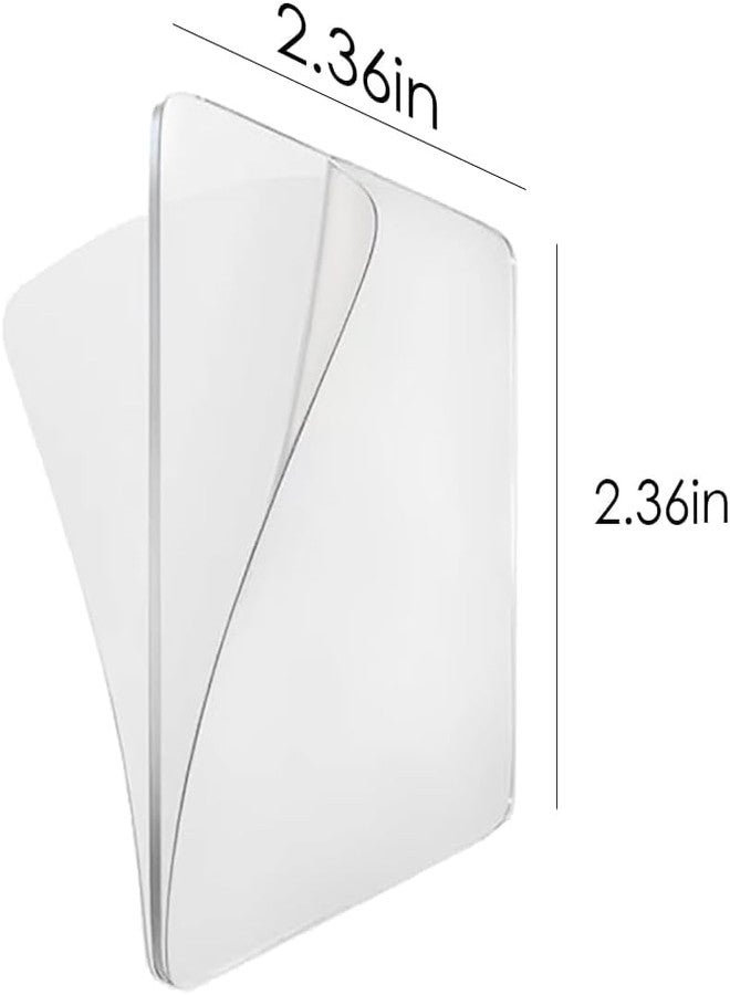 Jizlan 10Pcs Transparent Wall Mounted Replacement Sticky Pads for Kitchen Bathroom Shower Caddy Organizer Rack Holder Nail Free Adhesive Hooks Bathroom Accessories (Double-Sided Sticker) - Image 2