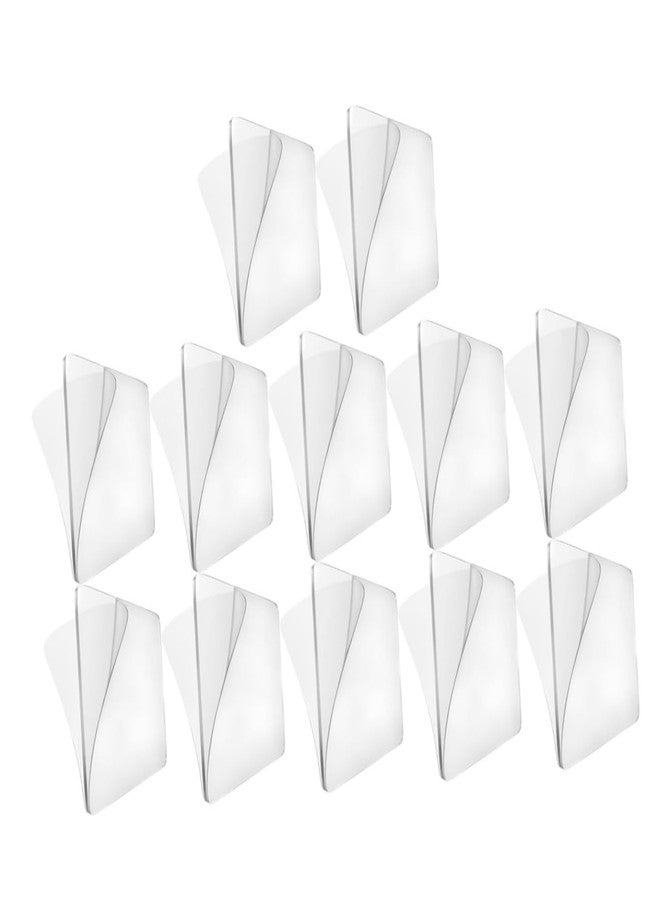 Jizlan 10Pcs Transparent Wall Mounted Replacement Sticky Pads for Kitchen Bathroom Shower Caddy Organizer Rack Holder Nail Free Adhesive Hooks Bathroom Accessories (Double-Sided Sticker) - Image 1