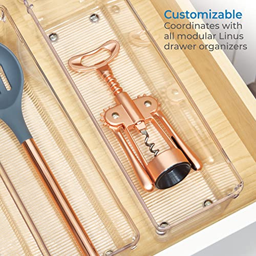 InterDesign iDesign Utensil Holder and Silverware Organizer for Kitchen Utensils and Countertop Storage, The Linus Collection – Set of 2, 4" x 12" x 3", Clear - Image 3