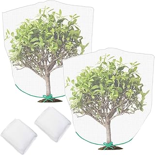 Aphrolin Aphrolin Plant Cover Bags, 4.6X 3.4 Feet Reusable Thicken Encrypted Garden Netting Mesh with Drawstring, Fruit Tree  - Image 1