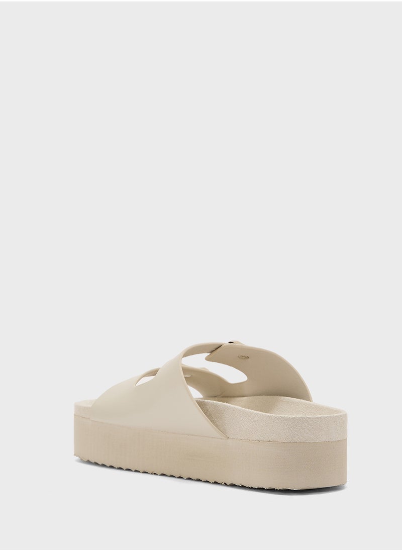 Truffle Flatform Comfy Footbed Sandal  - Image 3
