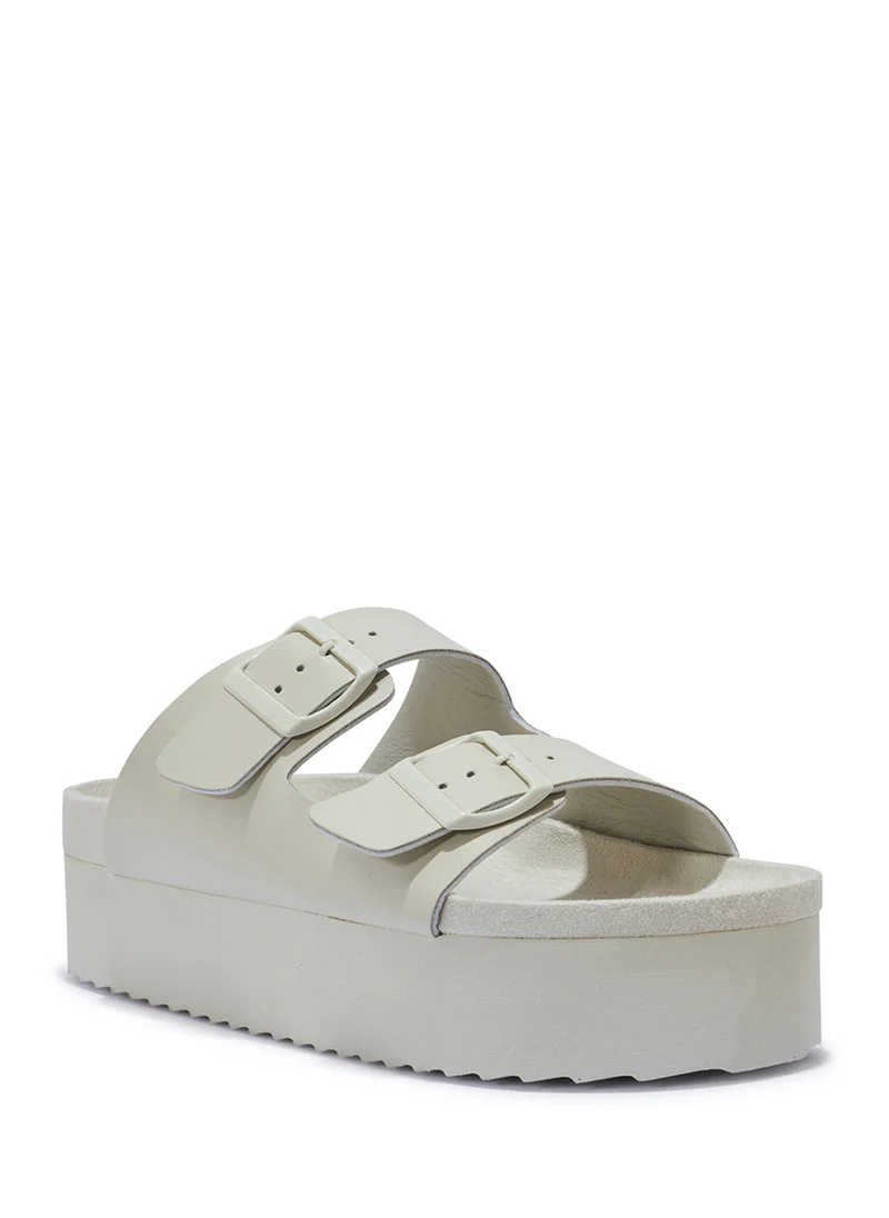 Truffle Flatform Comfy Footbed Sandal