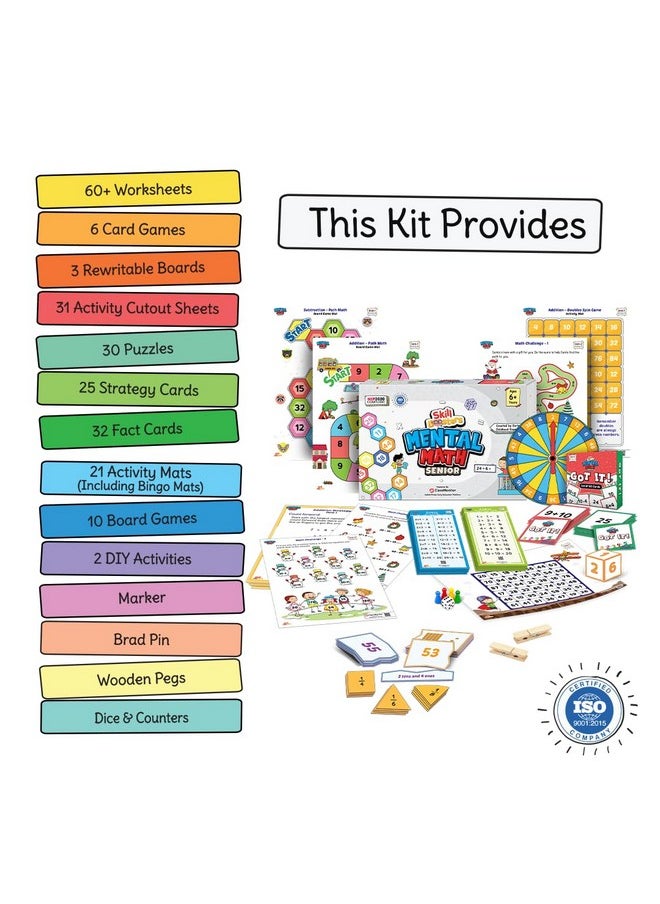 ClassMonitor ClassMonitor Senior Mental Math Kit for Ages 6+ | Challenging Math Activities for Kids | 180+ Activities| Boosts Numeracy and Logical Thinking | Developed by Expert Educators and Mathematicians  - Image 5