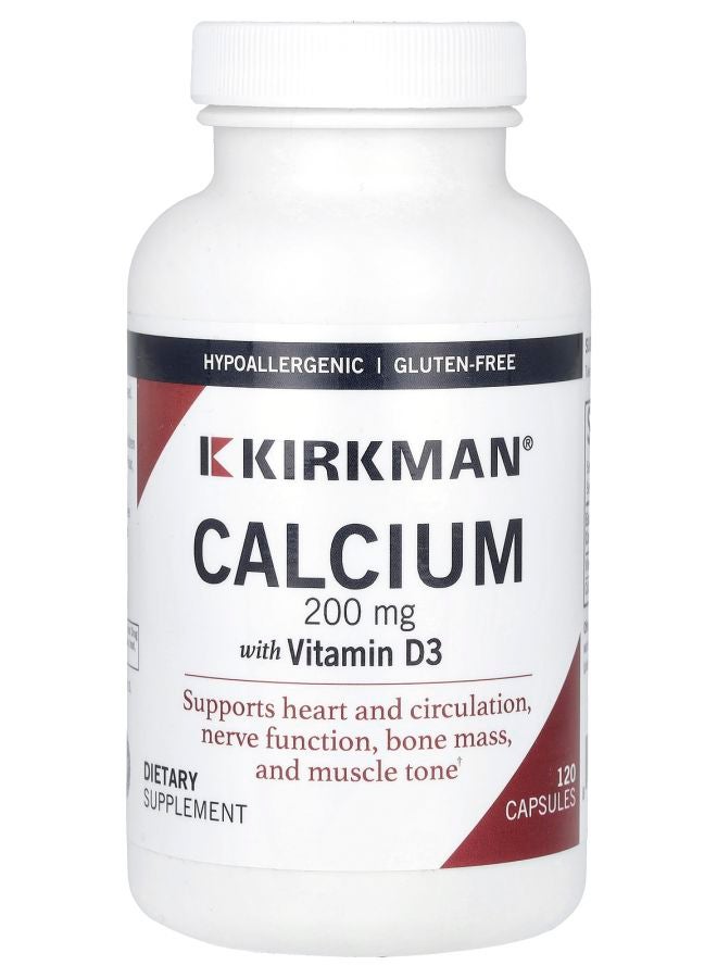 Kirkman Labs Calcium With Vitamin D3 120 Capsules