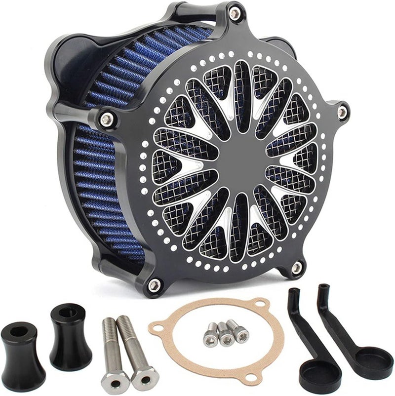 QASULER Motorcycle Air Filter Cleaner Intake Kit
