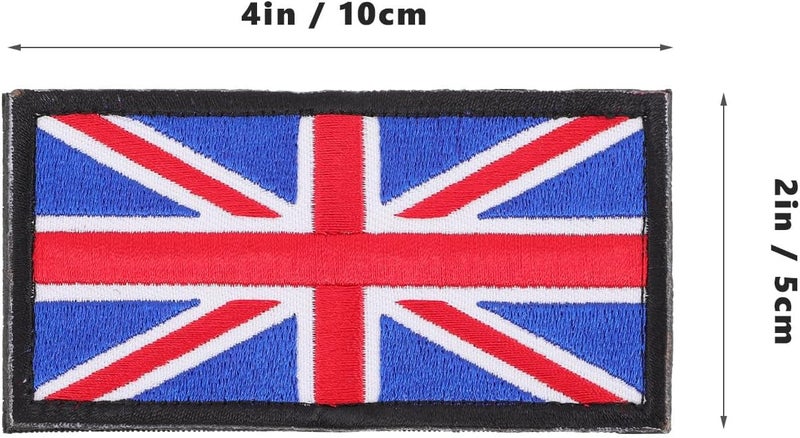 ULTECHNOVO British Flag Embroidered Patch 2pcs Set Blue and Black Edges, Iron-on UK Flag Appliques for DIY Clothing, Backpacks, and Outdoor Accessories - Image 2