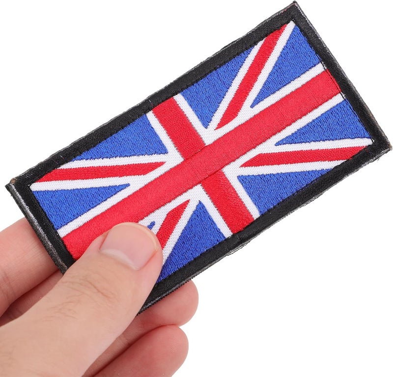 ULTECHNOVO British Flag Embroidered Patch 2pcs Set Blue and Black Edges, Iron-on UK Flag Appliques for DIY Clothing, Backpacks, and Outdoor Accessories - Image 4