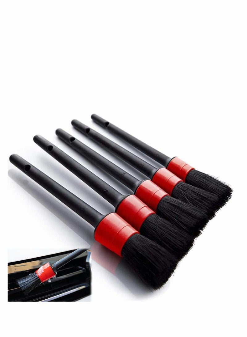Excefore Car Detailing Brushes Set with Car Wash Mitt - Automotive Detail Cleaning Brushes Auto Car Detail Cleaning Brushes for Cleaning Engine Bay, Wheels, Emblems, Leather, Air Vents  - Image 1