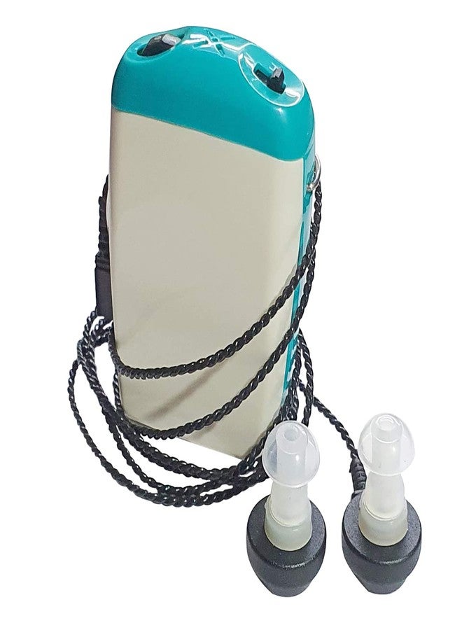 FCS F 18 PRO Pocket Amplifier for old age People with extra wires V cord Set (Black) Sound Enhancement Pocket hearing aid For Mild To Moderate Ear Loss. - Image 1