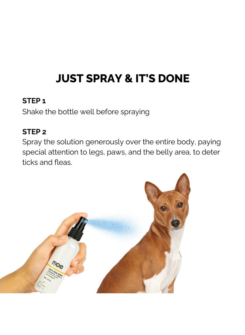 Moe Puppy Moe Anti Tick Spray for Dogs and Cats | Tick Repellant | Ticks and Fleas Remover for Dogs | Dog Ticks Remover | with Lemongrass, Citronella, Aloe Vera Extract |100 ml - Image 5