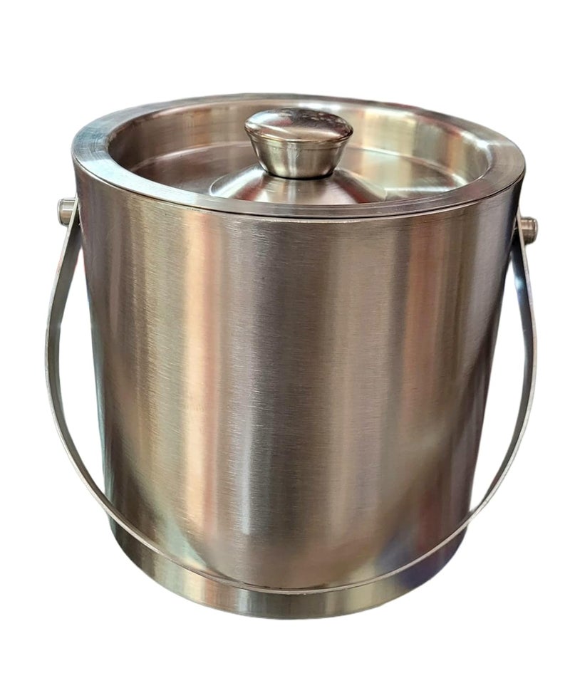 Proniks Stainless Steel Double Insulated ice Buckets 1LTR in Pack of 2 in Silver Color for Home Bar and MiniBar and for Cocktail and mocktail Parties - Image 3
