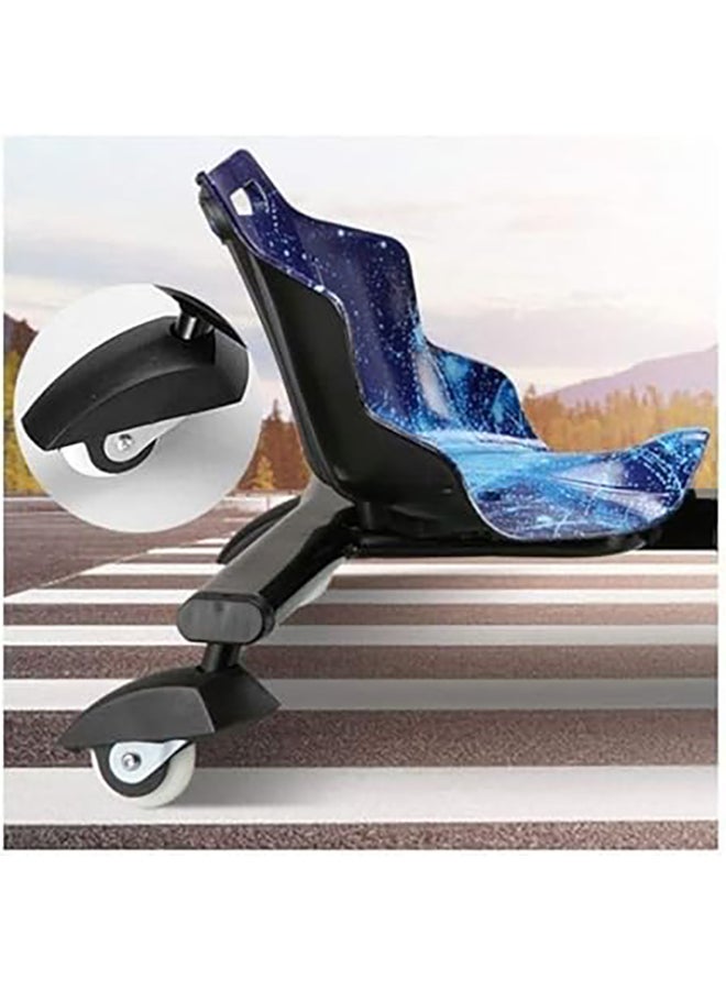 البدر سكوتر كهربائي دريفتنج بلون ازرق ومجموعة ملحقات مثل الخوذة المبطنة ووسادة واقية للركبة والمرفق، 36 فولت، Kd06(36V)، عدد العجلات: 2، بالغ - Image 2