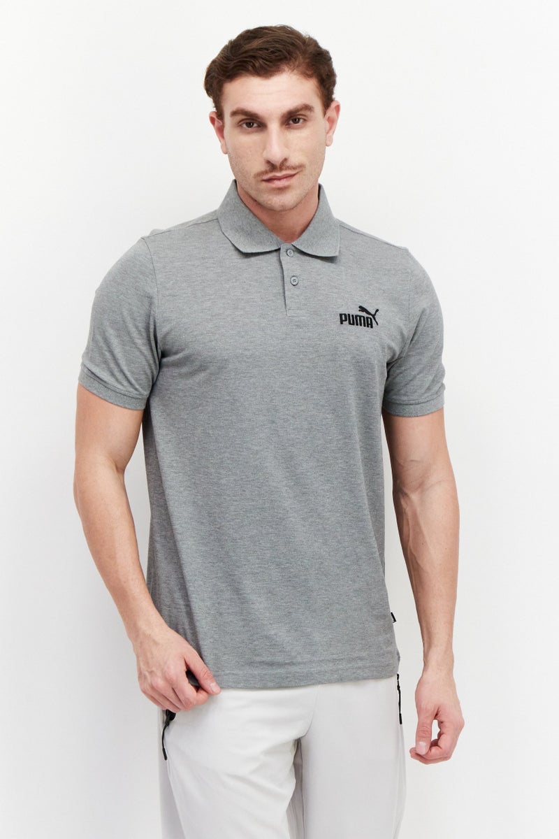 PUMA Men Sportswear Fit Short Sleeve Training Polo Shirt, Grey - Image 1